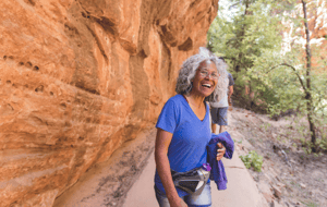 woman hiking